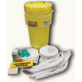 Spill Kit, 31 gal Volume Absorbed per Kit, 50 gal Capacity, Drum, Yellow, 68