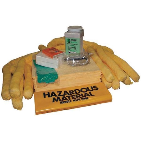 Spill Kit Refill, 31 gal Volume Absorbed per Kit, 31 gal Capacity, Refill, Brown, 67