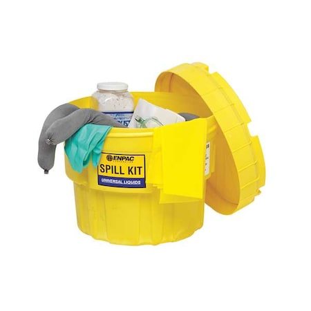 Spill Kit Refill, 11 gal Volume Absorbed per Kit, 11 gal Capacity, Refill, Brown, 35