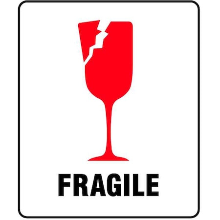 3" x 4" White Shipping Labels, Fragile, Pk500