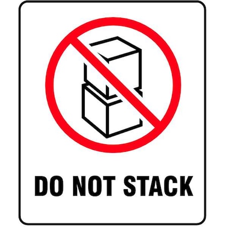 3" x 4" White Shipping Labels, Do Not Stack, Pk500