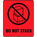3" x 4" Red Shipping Labels, Do Not Stack, Pk500
