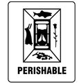 3" x 4" White Shipping Labels, Perishable, Pk100