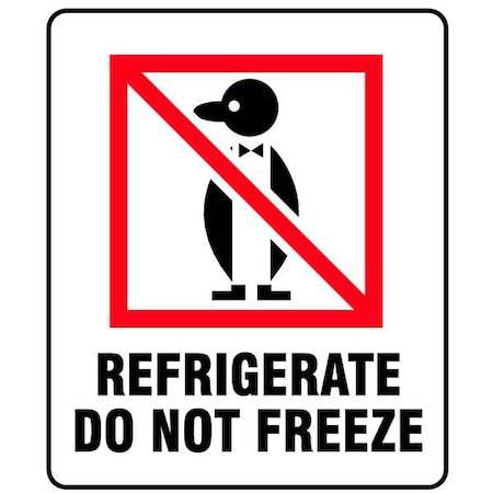 3" x 4" White Shipping Labels, Refrigerate Do Not Freeze, Pk100