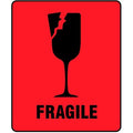 Paper Fragile Shipping Labels, Red, Pk100