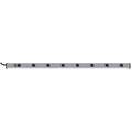 Outlet Strip, 8 5-15R, 5-15P, 6 ft, Gray