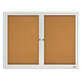 Enclosed Cork Bulletin Board 48 x 36", 2 Door