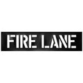 Traffic Stencil, Message, Fire Lane, 12 in Character Height, Not Applicable Font, Plastic, Black