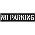 Traffic Stencil, Message, No Parking, 12 in Character Height, Not Applicable Font, Plastic, Black