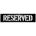 Traffic Stencil, Message, Reserved, 12 in Character Height, Not Applicable Font, Plastic, Black
