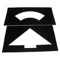 Traffic Stencil, Symbol, Curved Arrow, 27 in Character Height, Not Applicable Font, Plastic, Black
