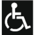 Traffic Stencil, Symbol, Handicap Symbol, 43 in Character Height, Not Applicable Font, Plastic