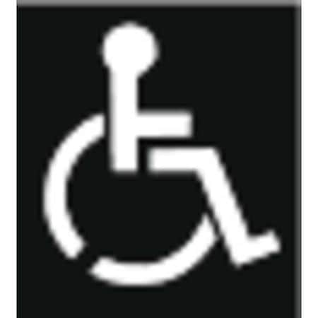 Traffic Stencil, Symbol, Handicap Symbol, 43 in Character Height, Not Applicable Font, Plastic