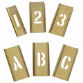 Interlocking Stencil, Numb&Letters, Brass, 3W647
