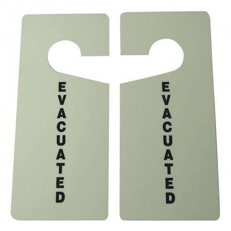 Door Knob Hanger Tag, Information, Polycarbonate, 9 in H x 4 in W, White, Rectangle, 10 PK