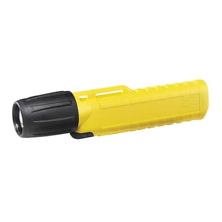 Safety Yellow LED Handheld Flashlight, Alkaline AA, 77lm