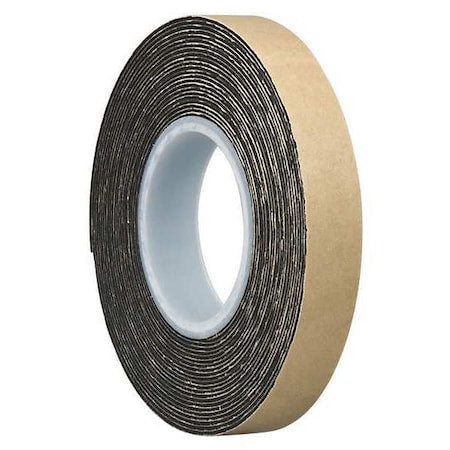 Double-Sided Foam Tape, 1 in W, 5 yd L, 1/32 in, Polyethylene Foam, Double-Sided