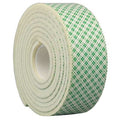 Double-Sided Foam Tape, 2 in W, 5 yd L, 1/4 in, Polyurethane Foam, Double-Sided
