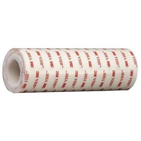 Double-Sided Foam Tape, 6 in W, 1 yd L, 1/32 in, Acrylic Foam, Double-Sided
