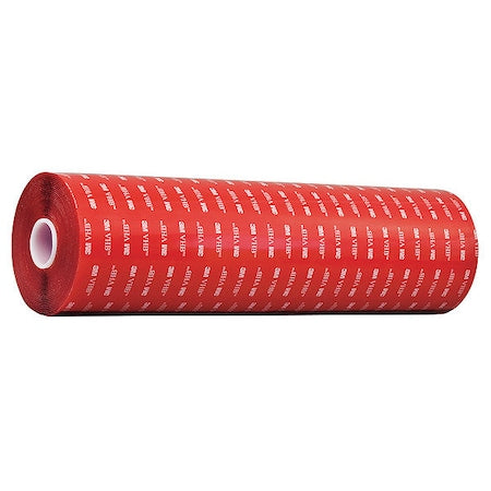 Double-Sided Foam Tape, 6 in W, 1 yd L, 1/16 in, Polyethylene Foam, Double-Sided
