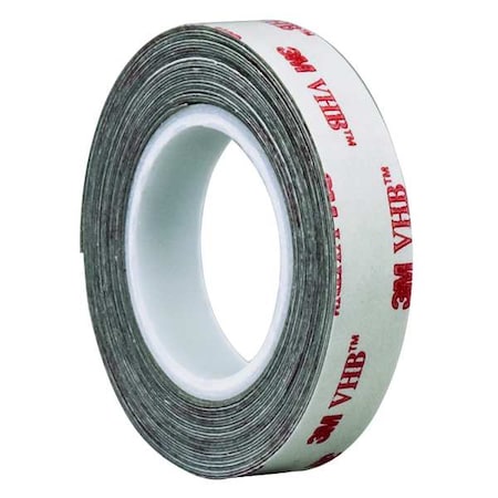 Foam Tape, Gray, 5 yd L, 1 in W