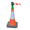 Retractable Barrier Tape, Green, 156 in Length