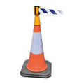 Retractable Barrier Tape, Yellow, 156 in Length