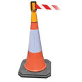 Retractable Barrier Tape, Yellow, 156 in Length