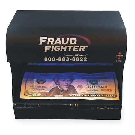 UVCounterfeitDetector, Black, 3-1/2inH