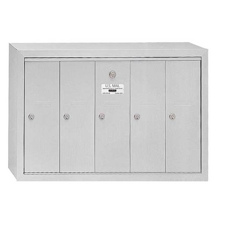 Mailbox, Aluminum, Powder Coated, 5 Doors, Surface, -