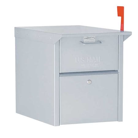 Mail Chest, Gray, Powder Coated, 1 Doors, Pedestal, -