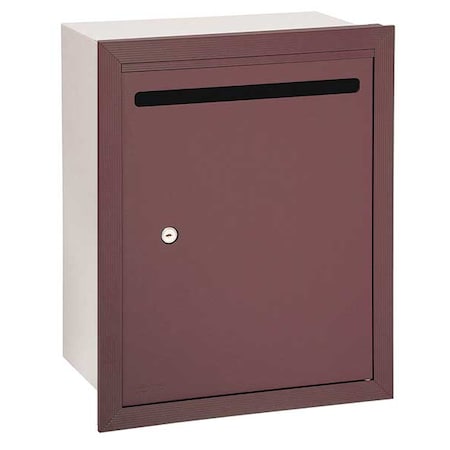 Letter Box, Bronze, Powder Coated, 1 Doors, Recessed, -