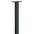 Post, Black, Powder Coated, In Ground, -