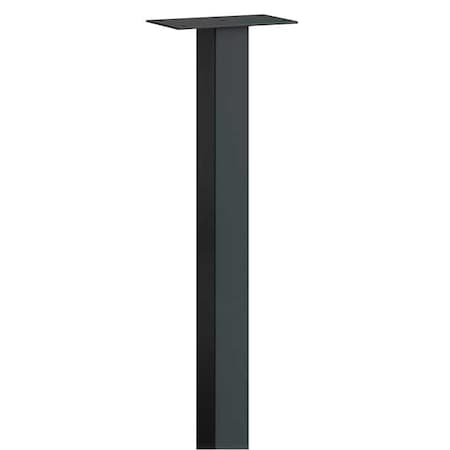 Post, Black, Powder Coated, In Ground, -