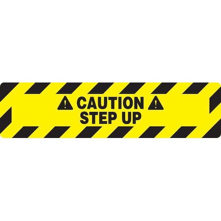 Floor sign, 6 in H, 24 in W, Vinyl, Rectangle, 3YRU8