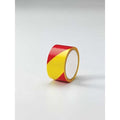 Floor Marking Tape, vinyl, Striped, Magenta, Yellow, 2 in W., 5 mil Thickness