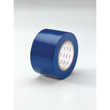 Floor Marking Tape, vinyl, Solid, Blue, 3 in W., 5 mil Thickness