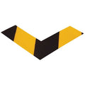 Floor Marking Tape, vinyl, No Legend, Black, Yellow, 2 in W., 55 mil Thickness, 100 PK