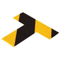 Floor Marking Tape, vinyl, No Legend, Black, Yellow, 2 in W., 55 mil Thickness, 100 PK