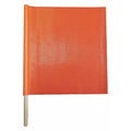 Handheld Warning Flag, Vinyl Coated Mesh, 18 in Height, 24" Length, Orange