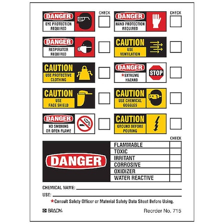 Rectangle Secondary Label, Multicolor, Pk100