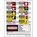 Rectangle Secondary Label, Multicolor, Pk100