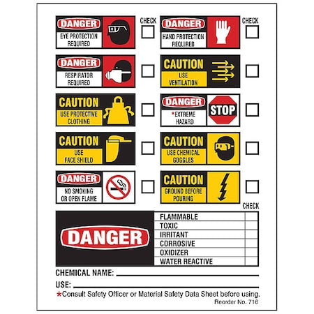 Rectangle Secondary Label, Multicolor, Pk100