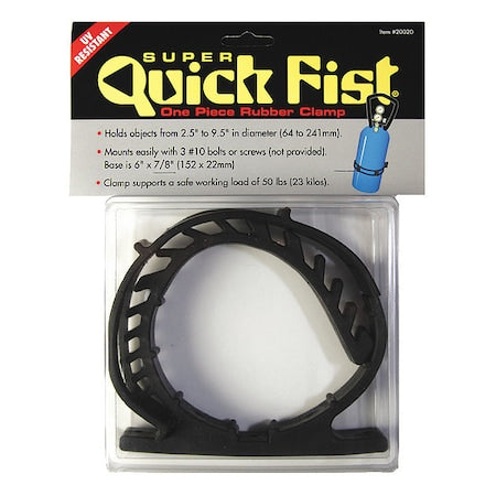Cable Clamp, Rubber, 9-1/2 in Bundle Dia., Black