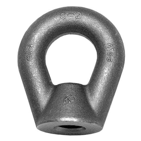Oval Eye Nut, 1-1/2"-6 Thread Size, 2-7/32 in Thread Lg, Steel, Black Oxide