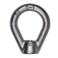 Oval Eye Nut, 3/8"-16 Thread Size, 5/8 in Thread Lg, 316 Stainless Steel, Plain
