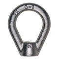 Oval Eye Nut, 1/2"-13 Thread Size, 5/8 in Thread Lg, 316 Stainless Steel, Plain