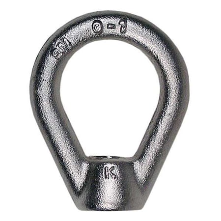 Oval Eye Nut, 1/2"-13 Thread Size, 5/8 in Thread Lg, 316 Stainless Steel, Plain