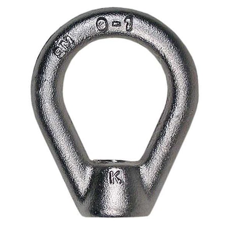 Oval Eye Nut, 3/4"-10 Thread Size, 3/4 in Thread Lg, 316 Stainless Steel, Plain