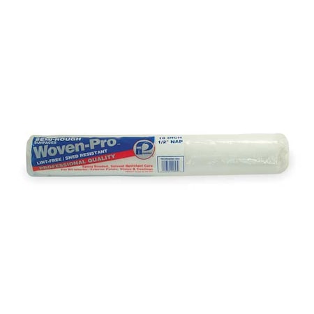 18" Paint Roller Cover, 1/2" Nap, Woven Fabric